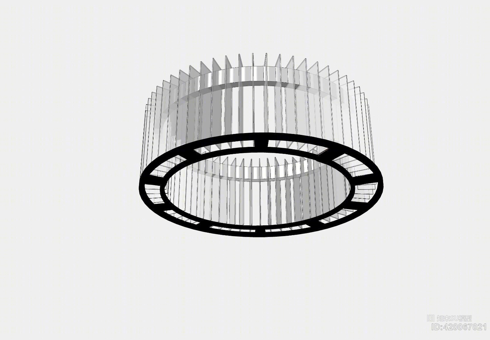 中式宴会水晶灯SU模型下载【ID:420067021】