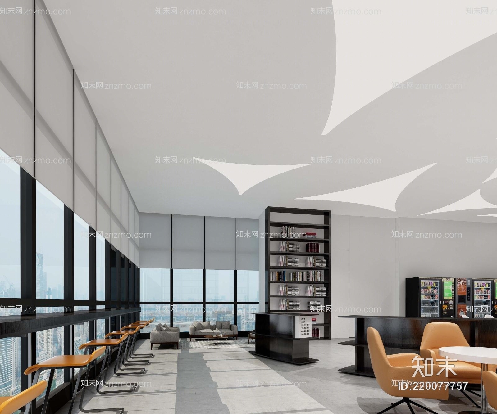 现图书馆3D模型下载【ID:220077757】