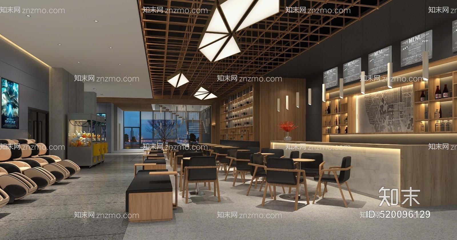 电影院前厅休息区3D模型下载【ID:520096129】