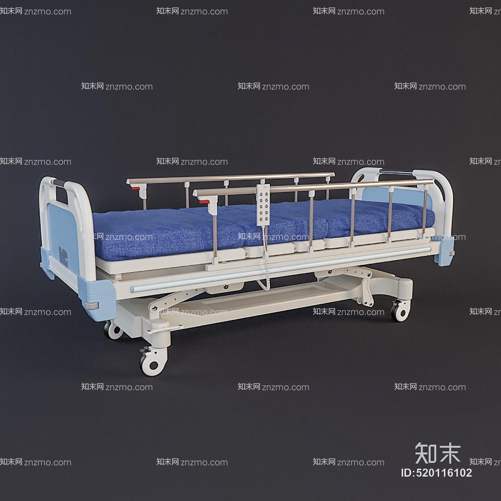 现代医院病床3D模型下载【ID:520116102】
