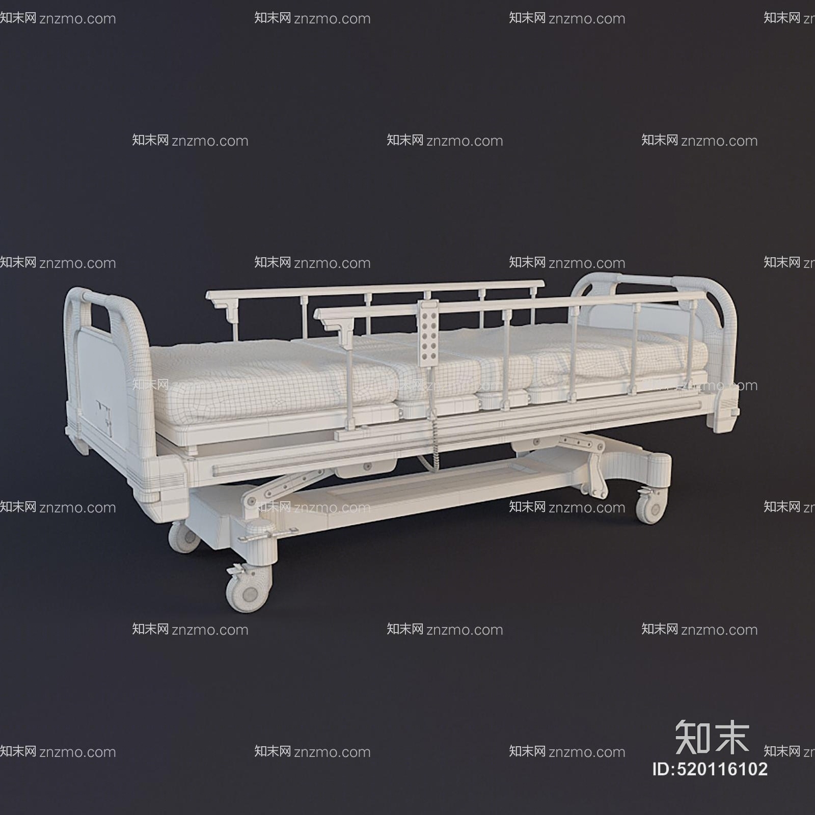 现代医院病床3D模型下载【ID:520116102】