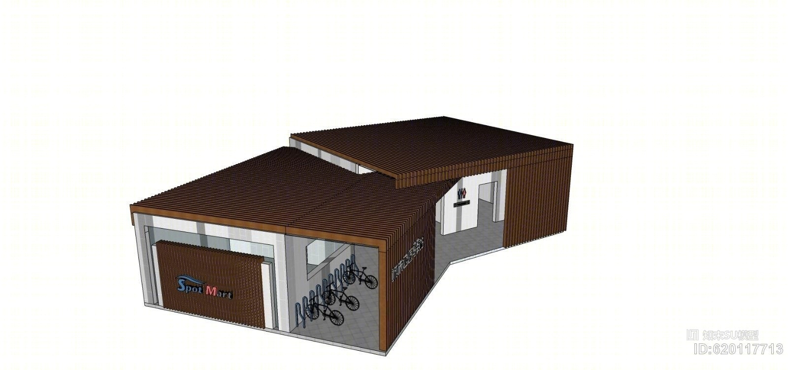 城市公园驿站SU模型下载【ID:620117713】