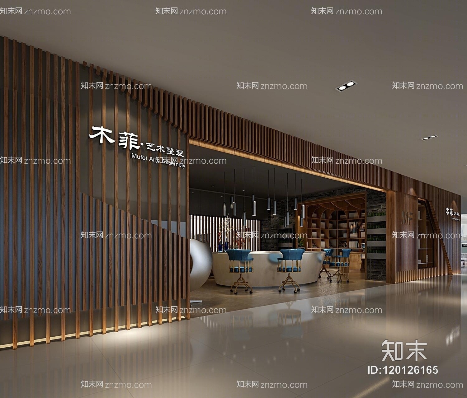 现代休闲书店3D模型下载【ID:120126165】