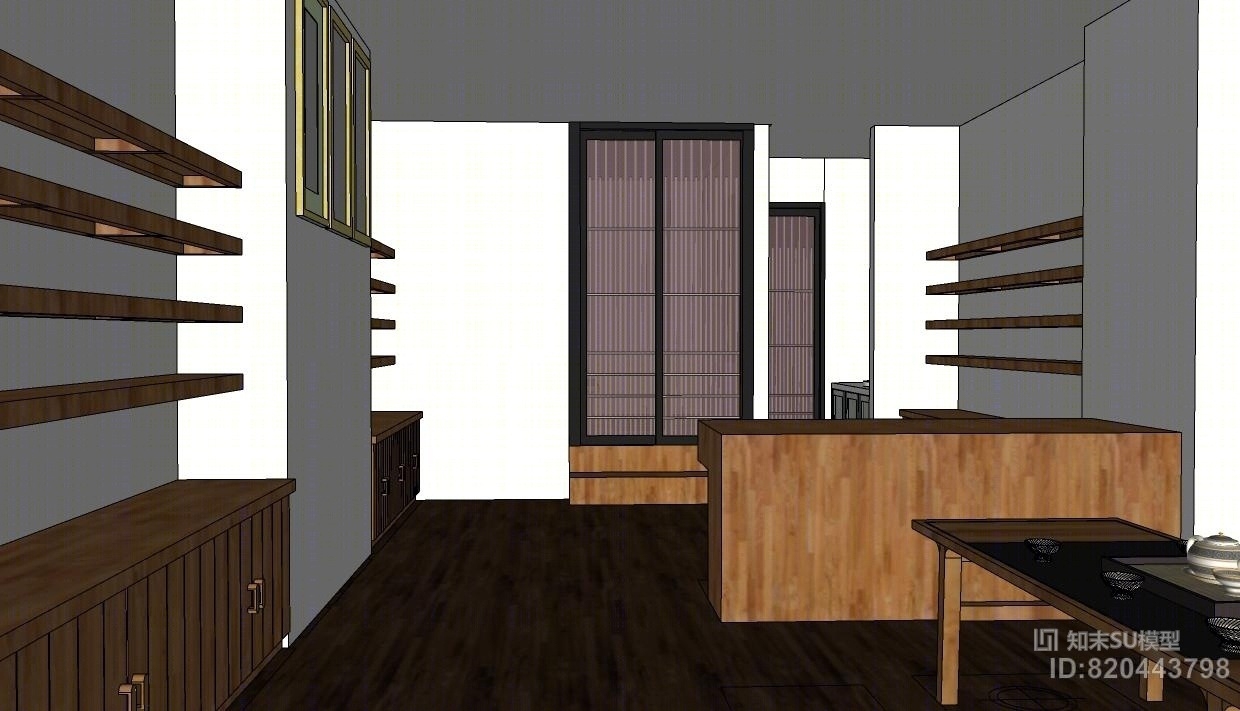 现代的小茶室SU模型下载【ID:820443798】