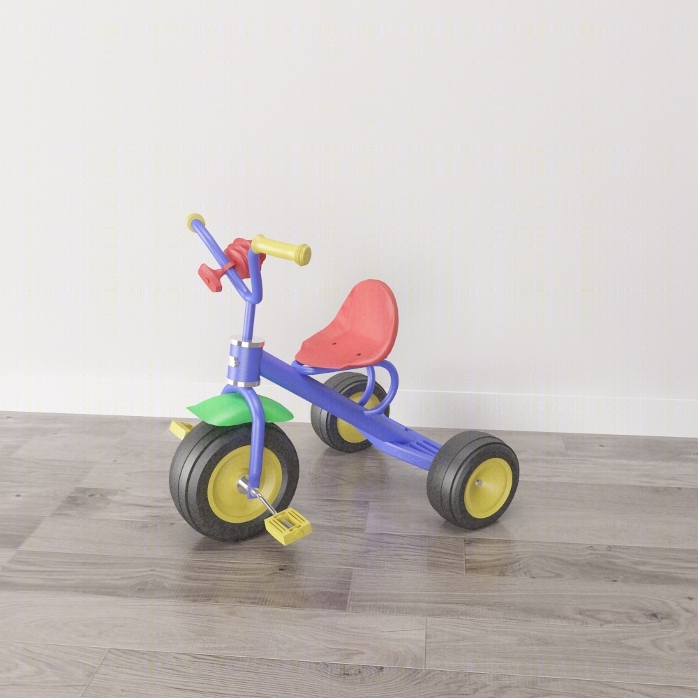 儿童玩具自行车3D模型下载【ID:420464897】