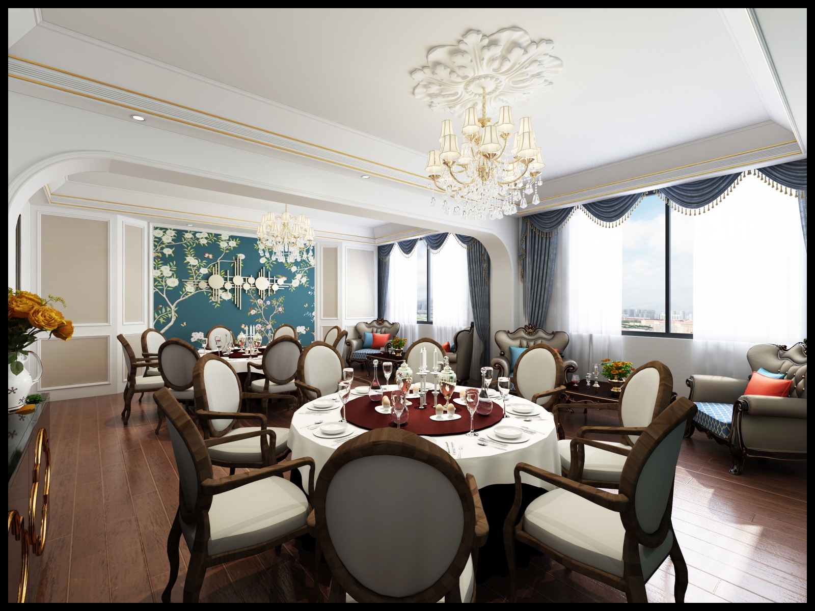 经典欧式西餐厅3D模型下载【ID:220475928】_知末3d模型网