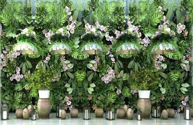 现代绿植墙3D模型下载【ID:420479271】