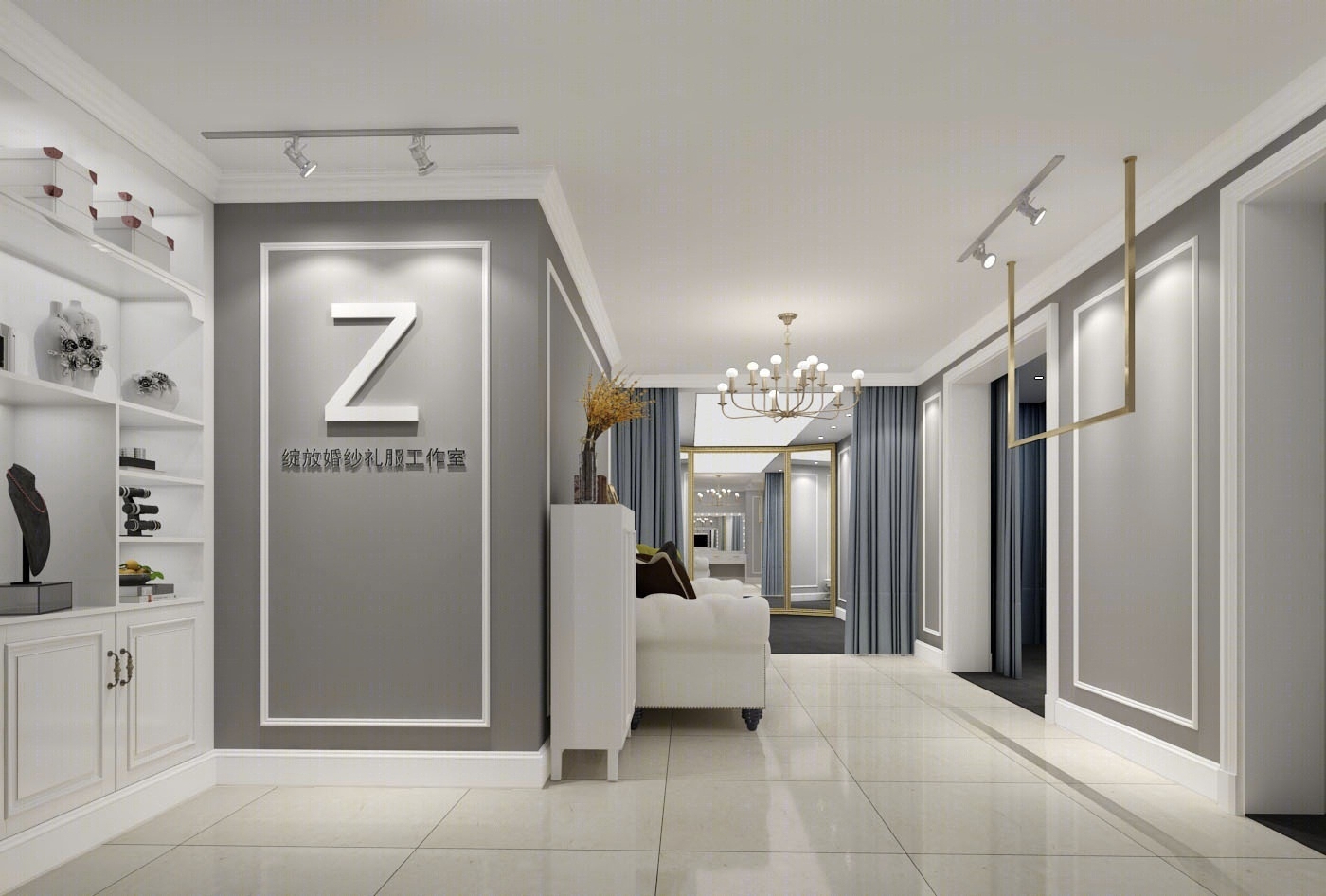 影楼婚纱店化妆间3d模型下载