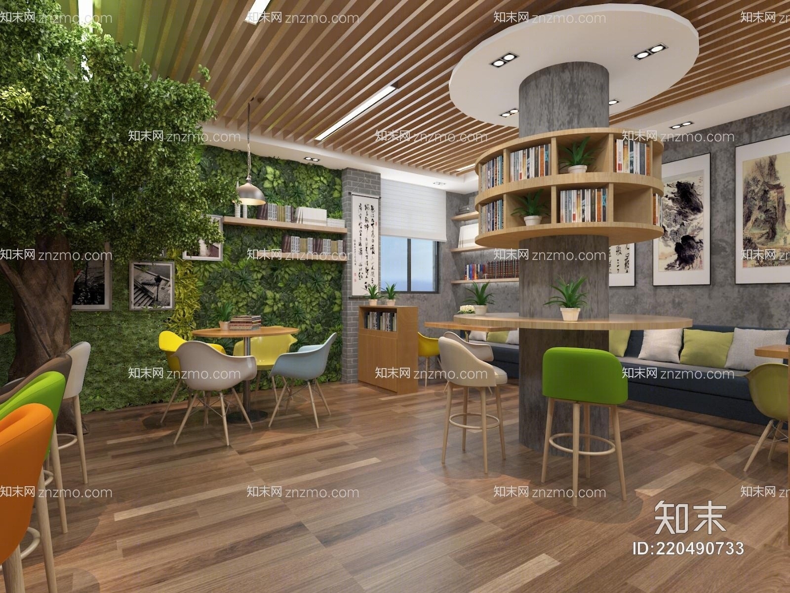 休闲书屋3D模型下载【ID:220490733】