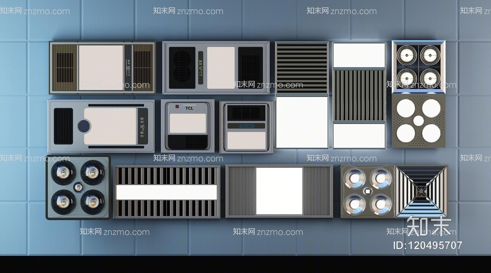 浴霸3D模型下载【ID:120495707】