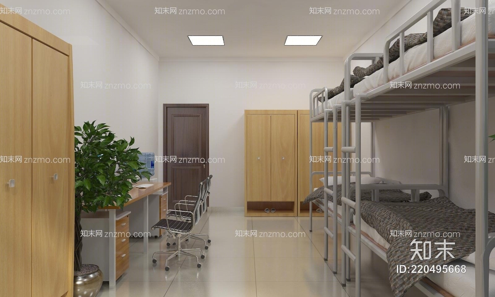 宿舍3D模型下载【ID:220495668】