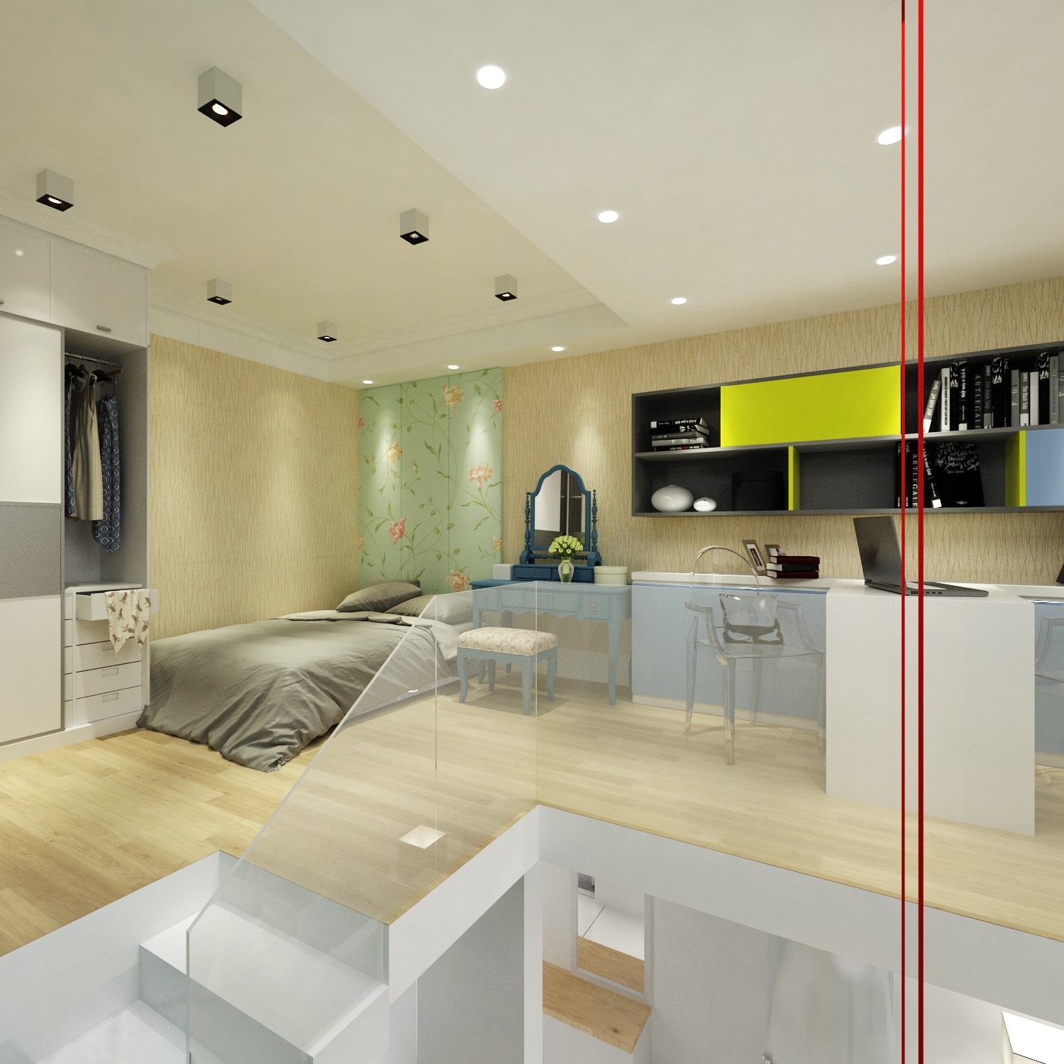 现代loft客厅3D模型下载【ID:820520093】