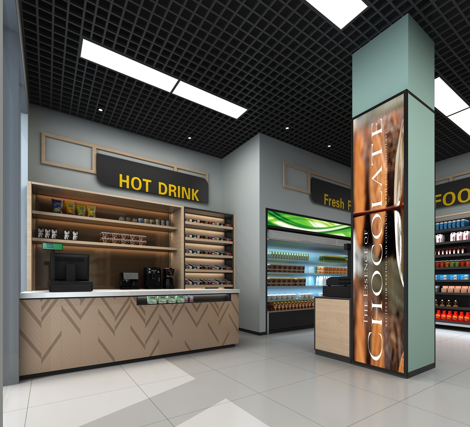 现代精品商店货架3d模型组合3d模型下载