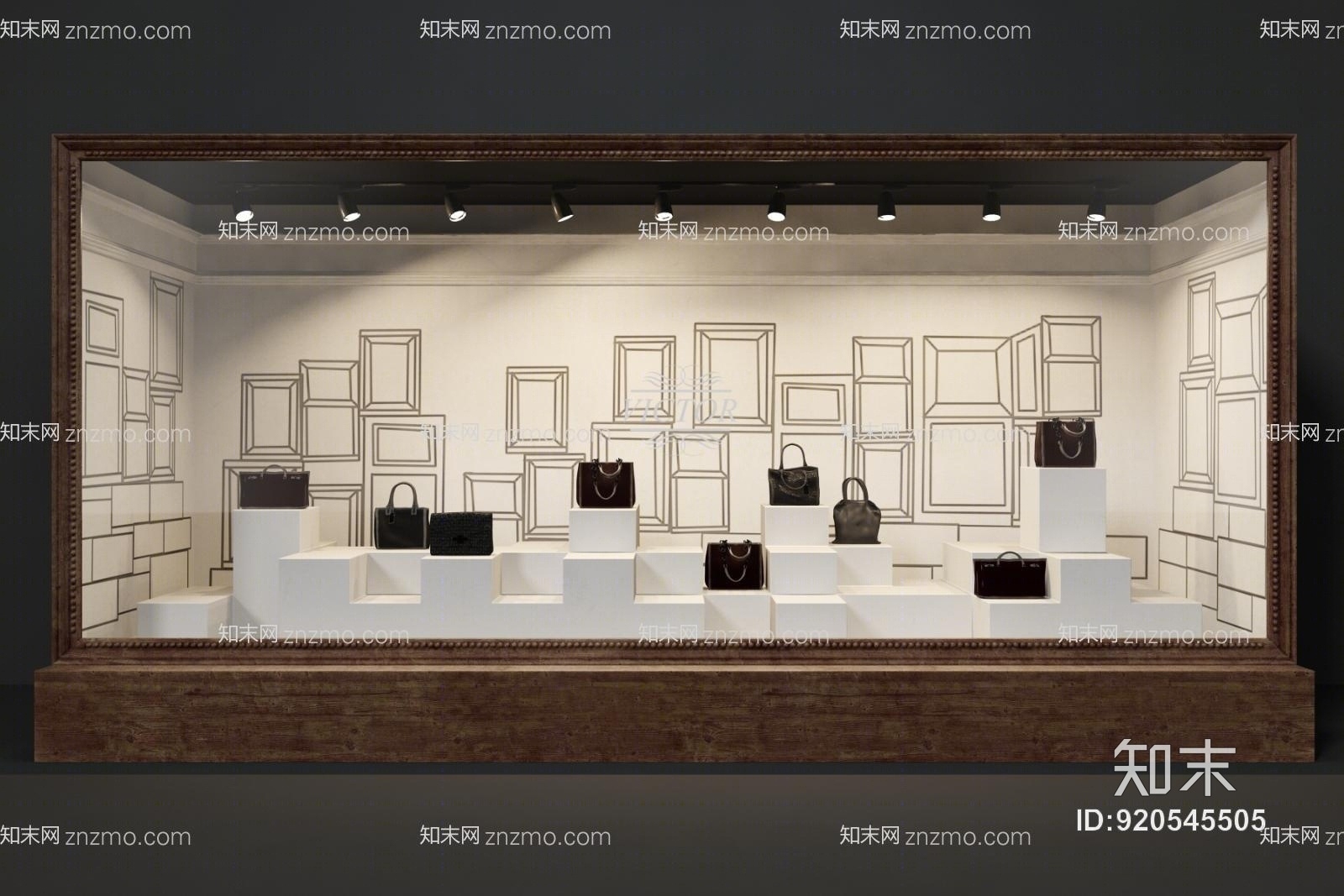 现代橱窗3D模型下载【ID:920545505】
