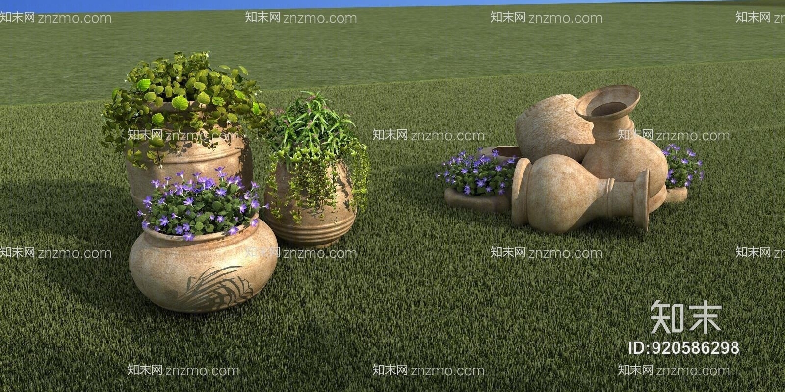 现代景观小品3D模型下载【ID:920586298】