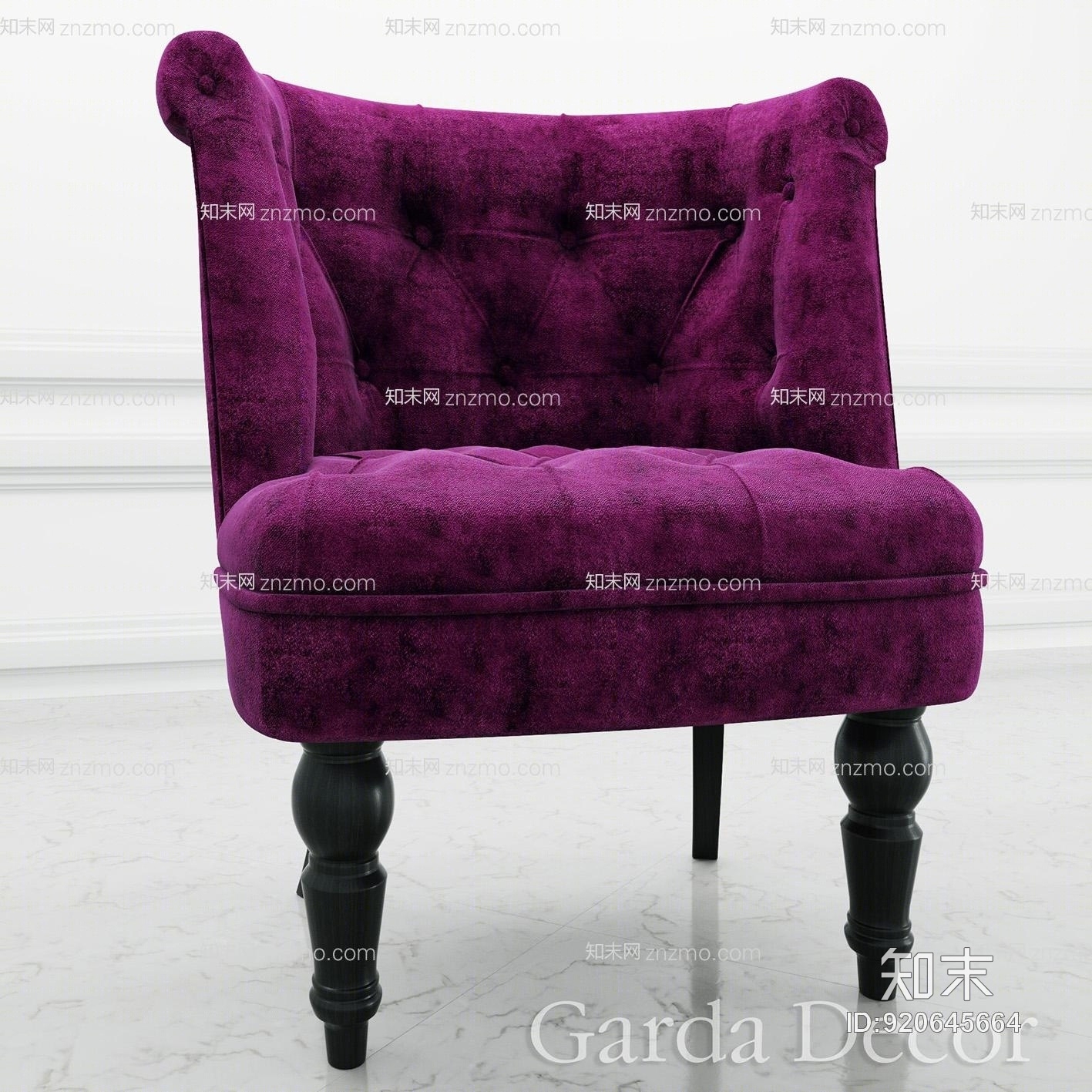 欧式单人沙发模型3D模型下载【ID:920645664】