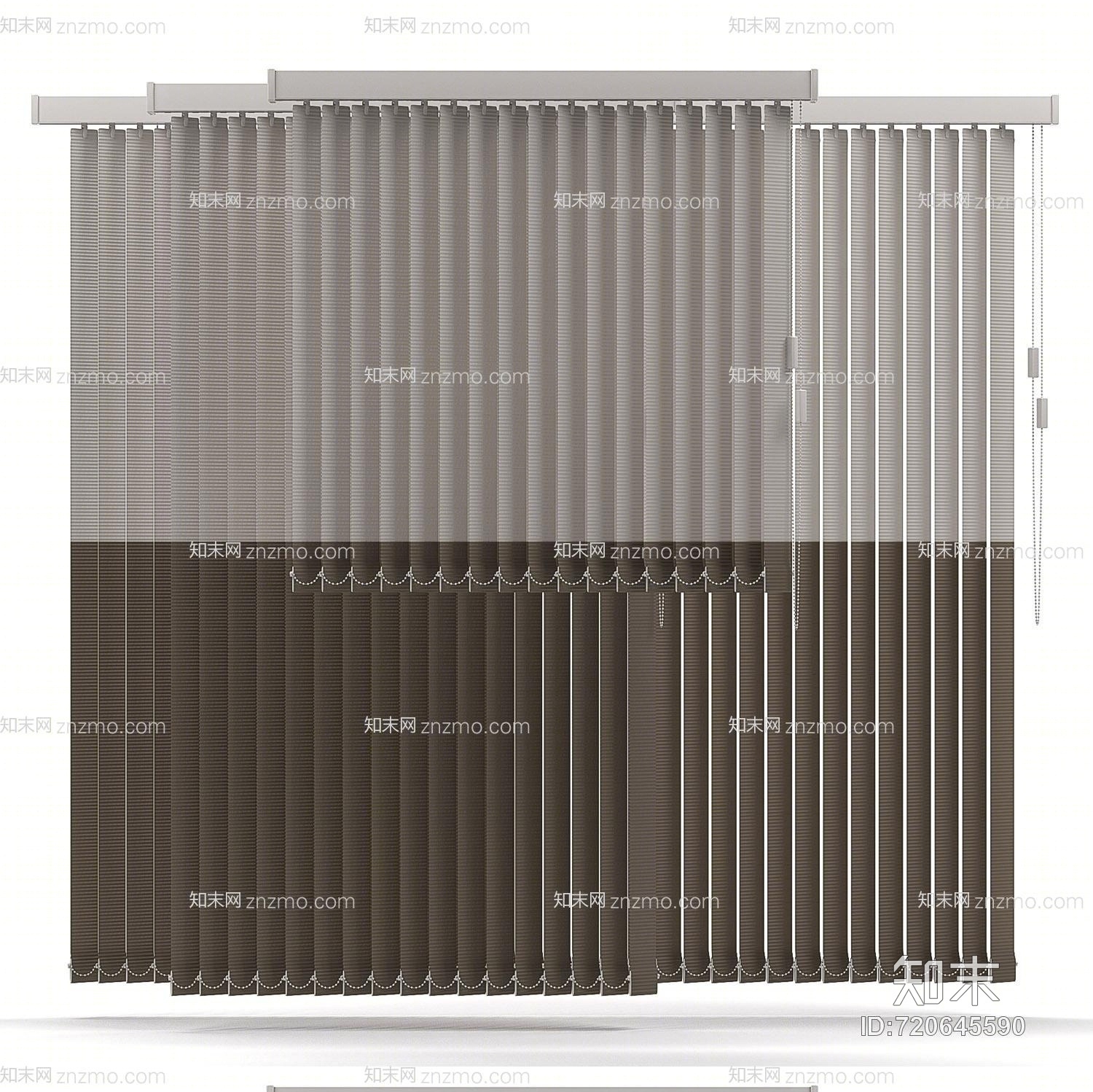 百叶窗帘模型3D模型下载【ID:720645590】