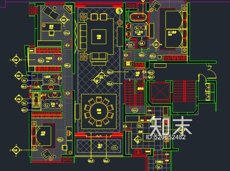 梁志天上海董宅别墅施工图施工图下载【ID:520652482】