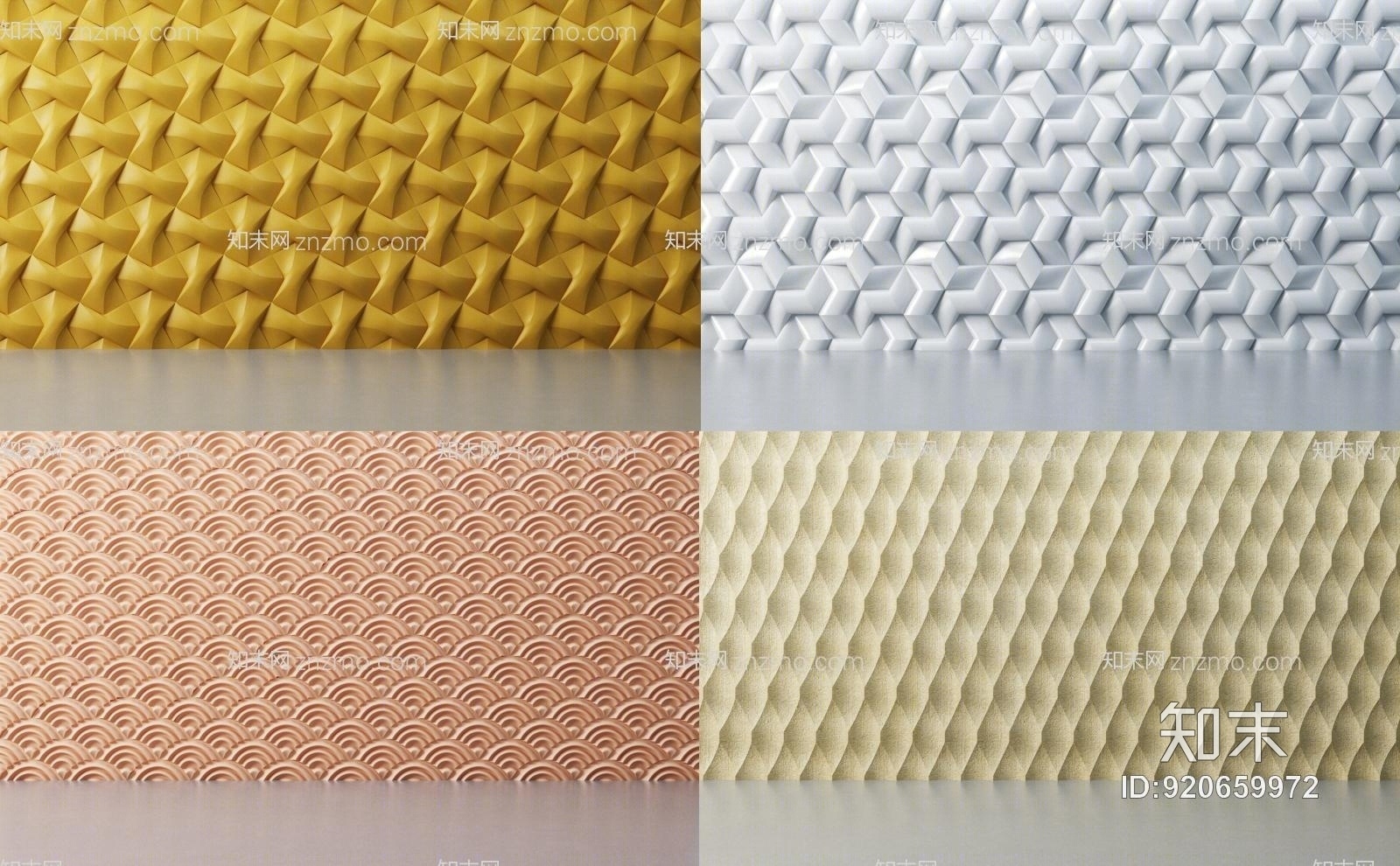 现代软包装饰墙3D模型下载【ID:920659972】