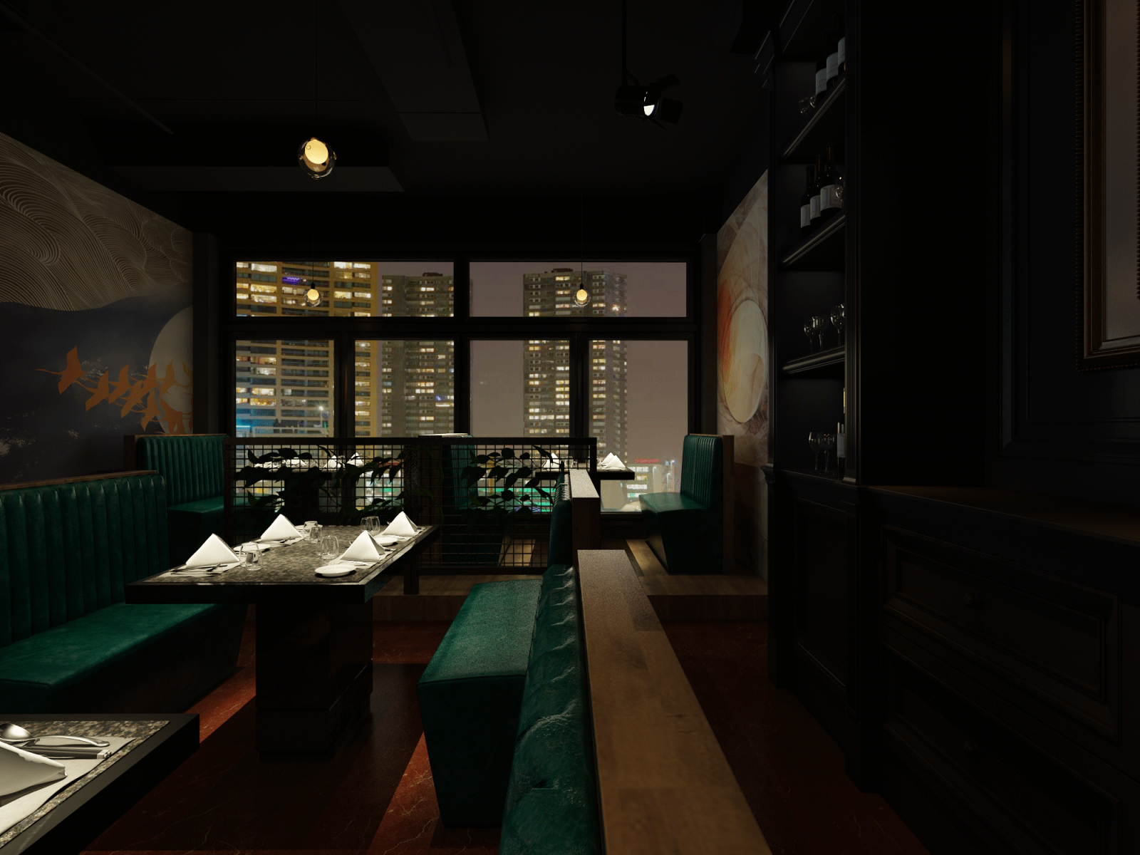 现代西餐厅3D模型下载【ID:720660926】