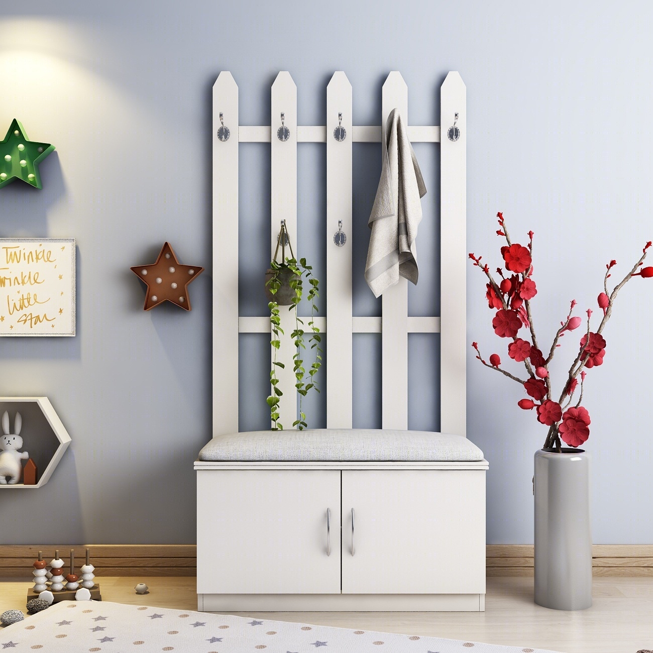 现代玄关鞋柜饰品模型3D模型下载【ID:920672179】