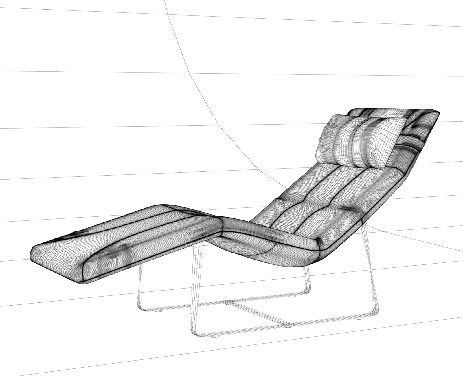 现代躺椅3D模型下载【ID:220730661】