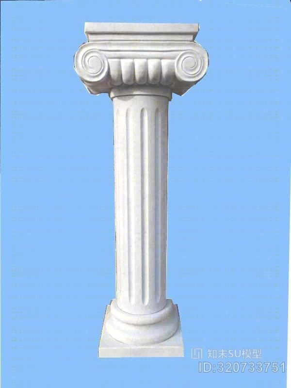 罗马柱模型汉白玉SU模型下载【ID:320733751】