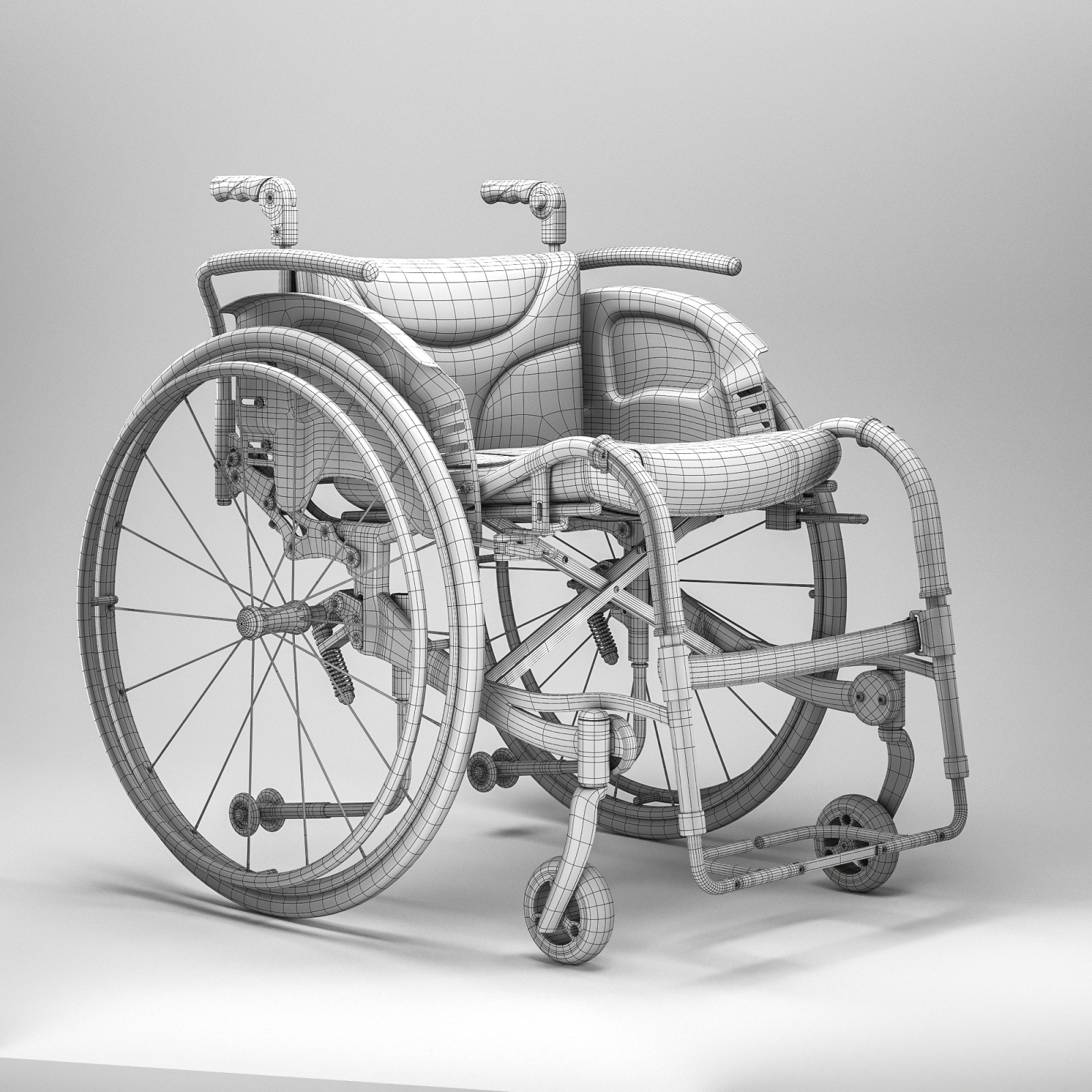 现代轮椅医疗器材3D模型下载【ID:520736081】