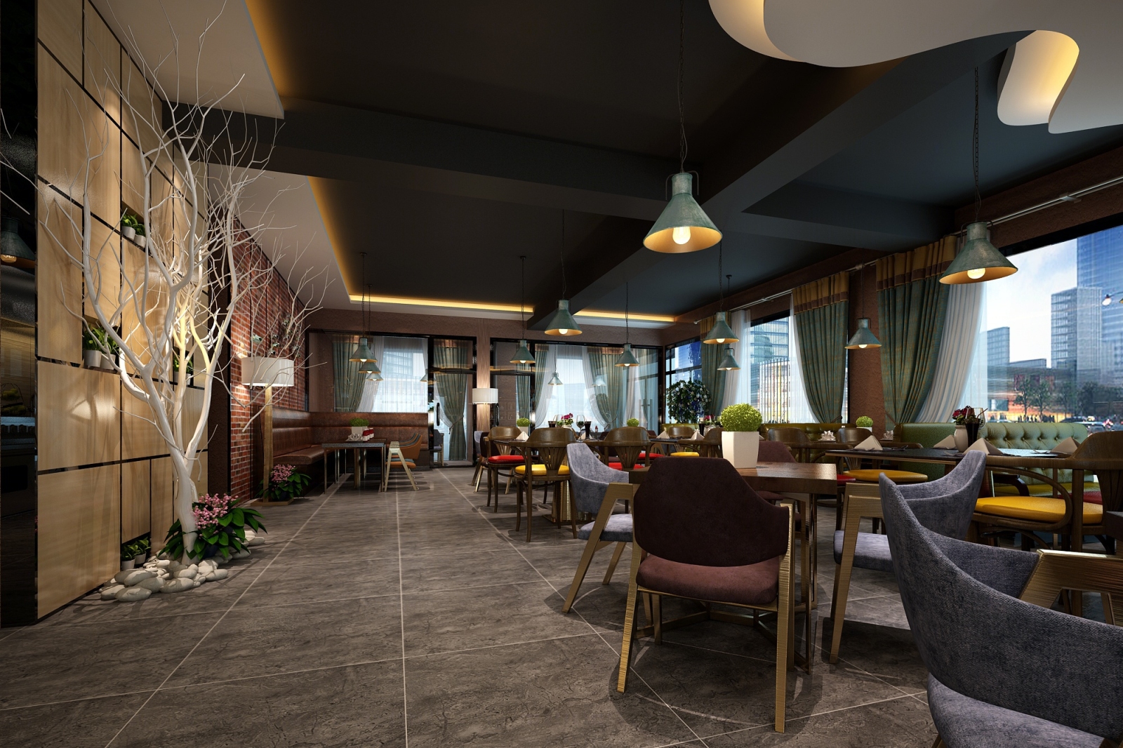 现代西餐厅3D模型下载【ID:720768900】