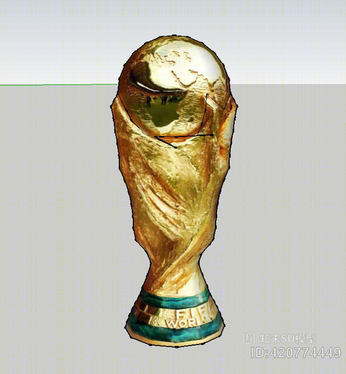 世界杯奖杯大力神杯SU模型下载【ID:420774449】
