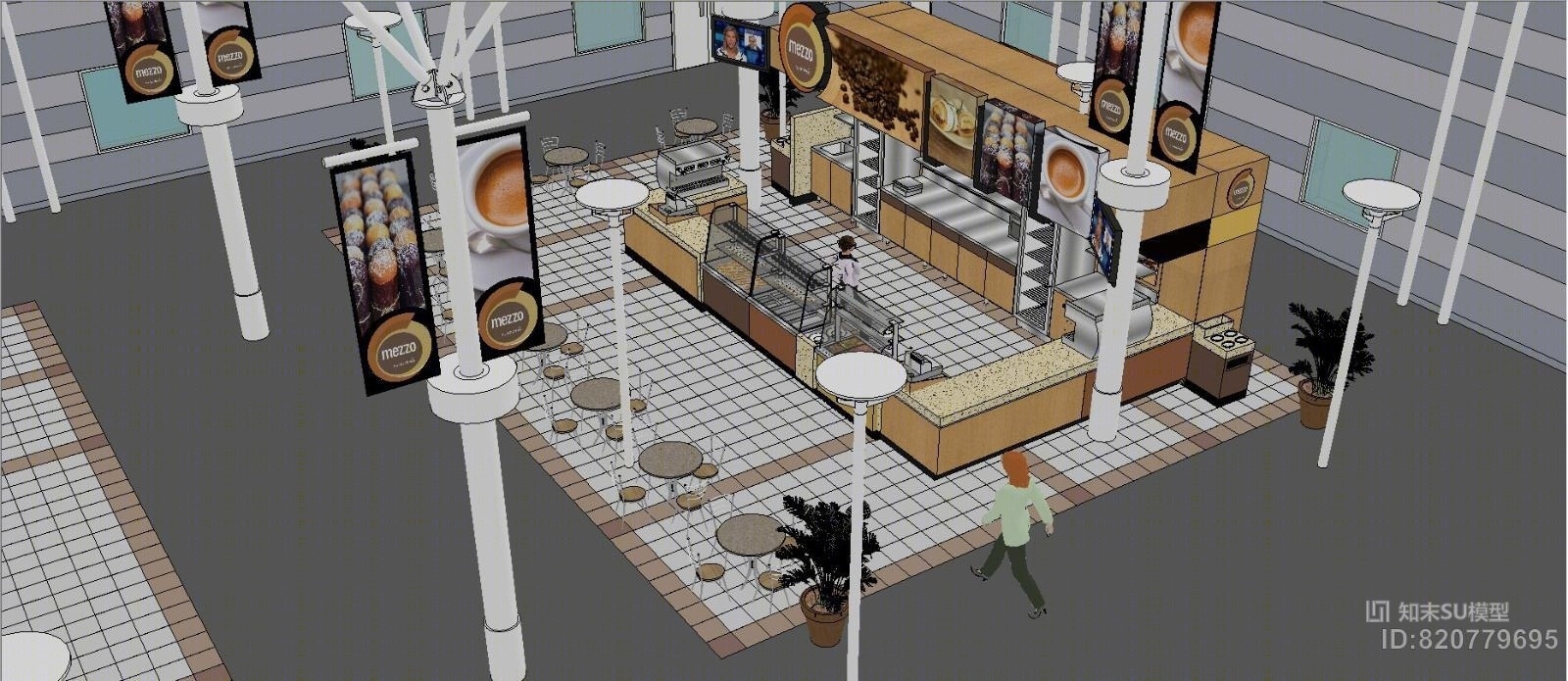 飞机场SU模型下载【ID:820779695】