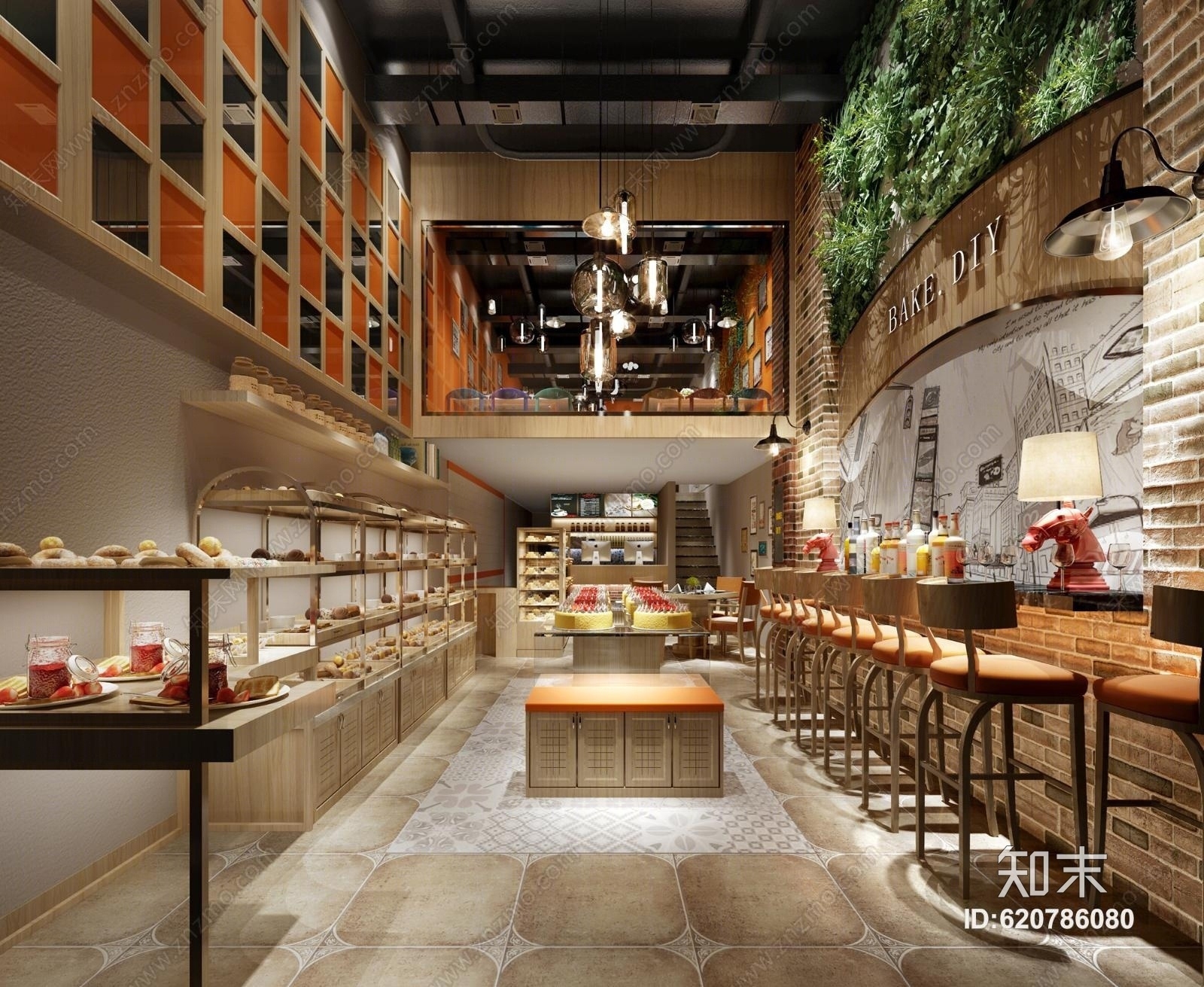 工业风蛋糕店3D模型下载【ID:620786080】