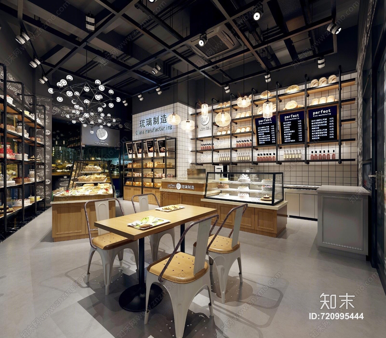 工业风面包店烘焙店3D模型下载【ID:720995444】