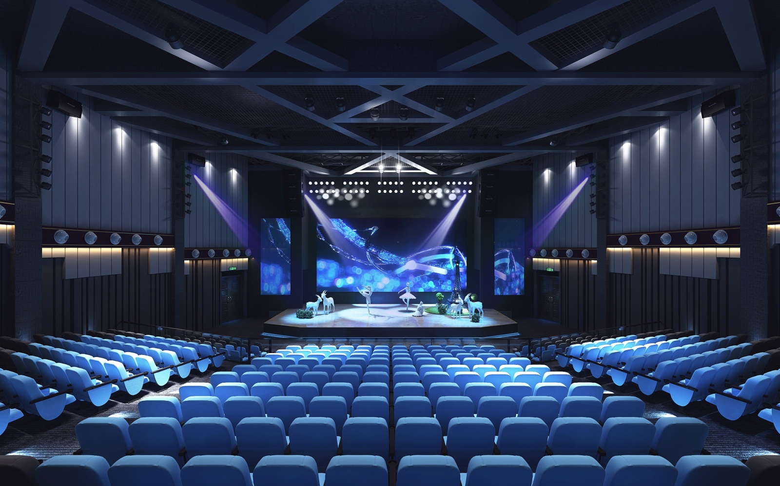 工业剧院舞台3d模型下载
