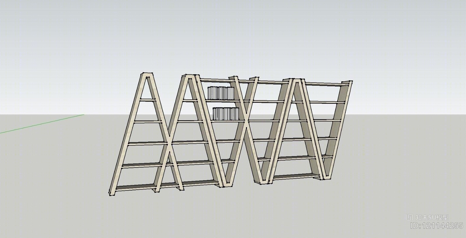 书架+创意+异形+图书SU模型下载【ID:121144255】