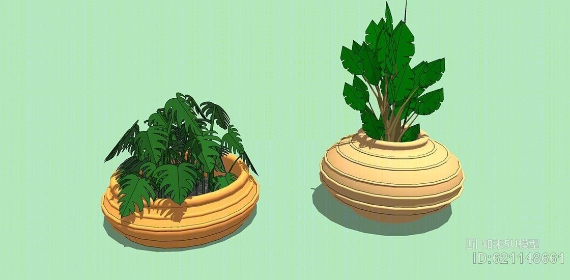 欧式花钵景观小品SU模型下载【ID:621148661】