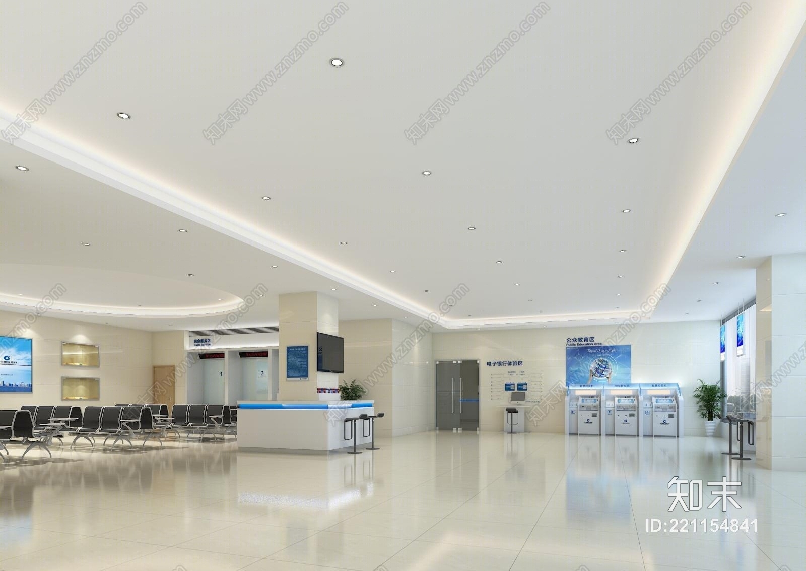 现代建设银行3D模型下载【ID:221154841】