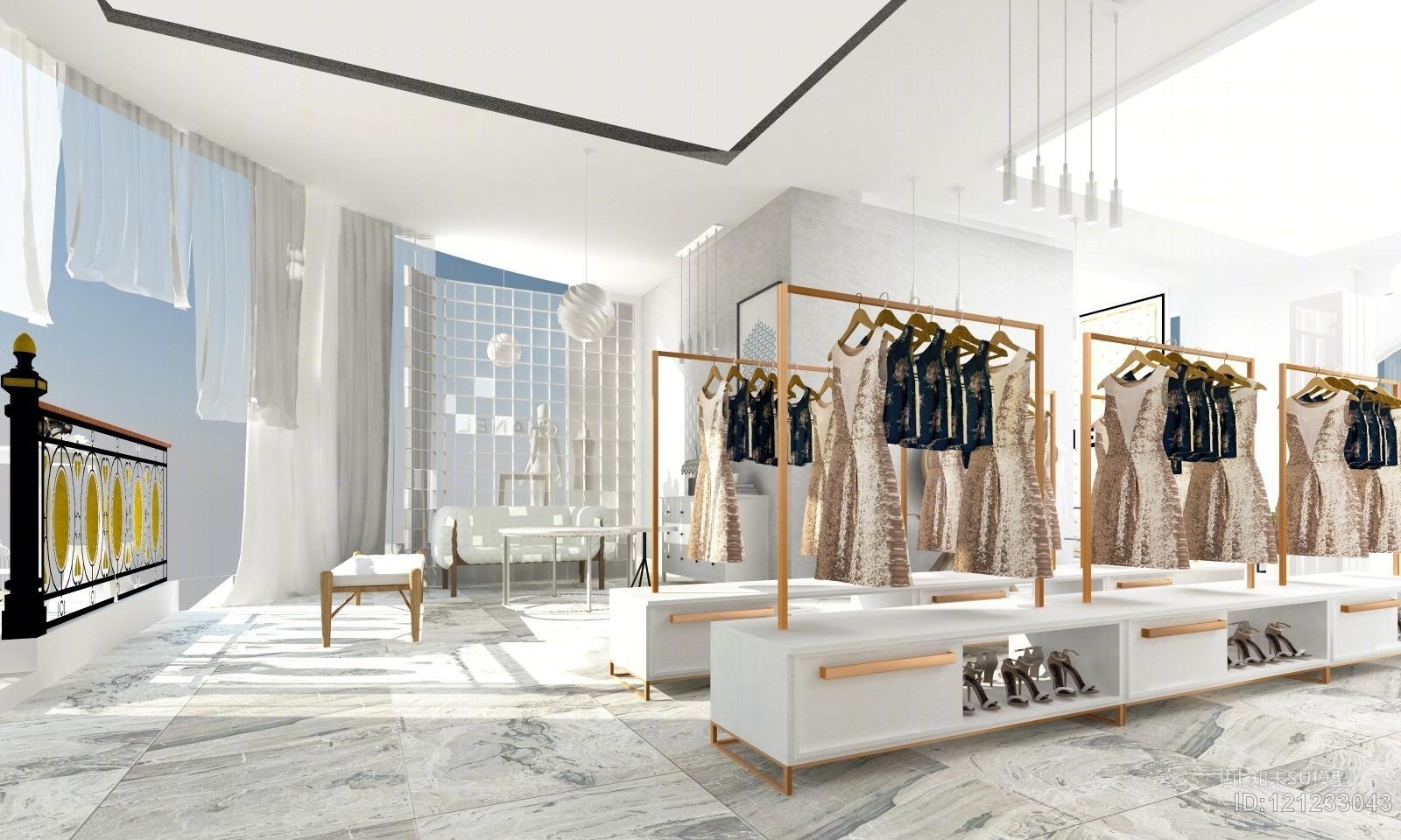 服装店SU模型精品下载_SketchUp模型_知末网