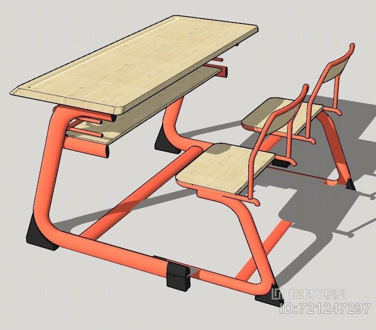 教室课椅SU模型下载【ID:721247297】