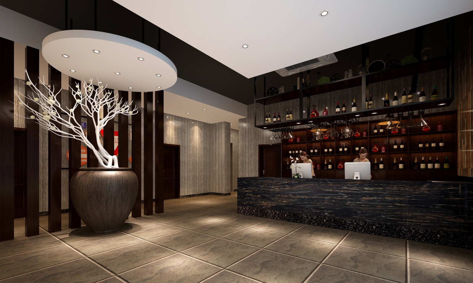 工业风格餐厅3D模型下载【ID:721399968】