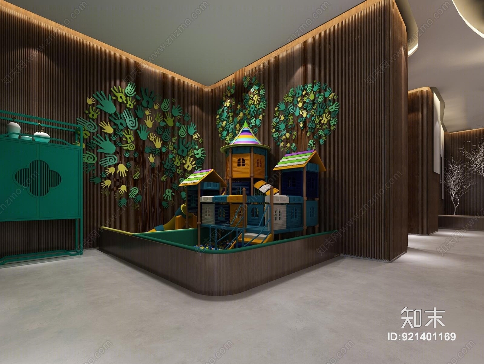 新中式儿童游乐区3D模型下载【ID:921401169】_知末3d模型网