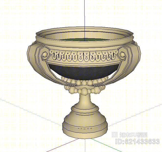 欧式风格+花钵SU模型下载【ID:621433633】