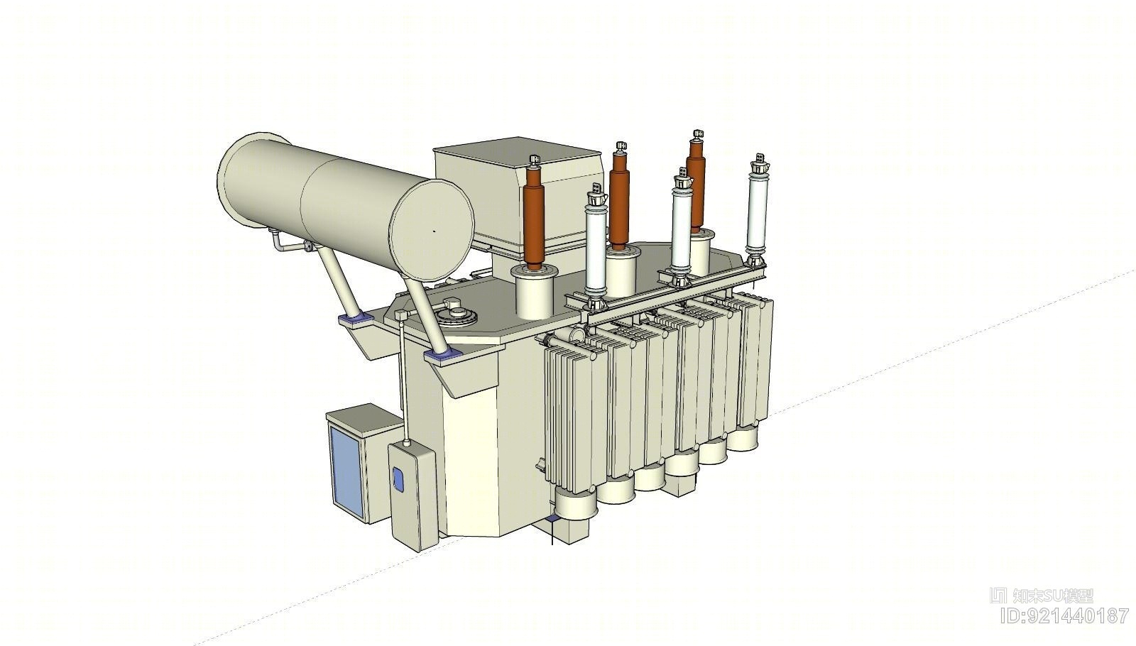 三相油浸式變壓器3d模型下載【id:921440187】