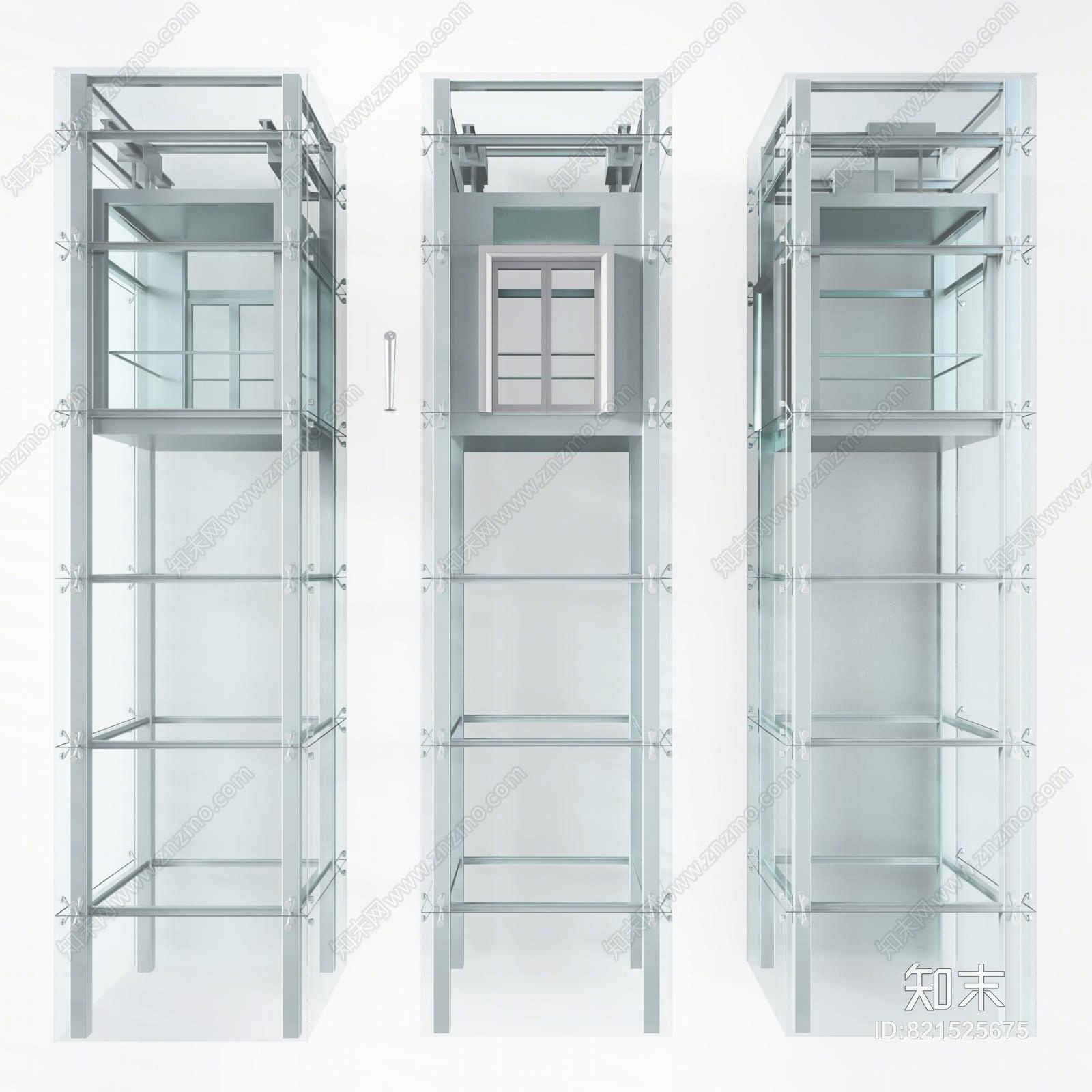 现代观光电梯3D模型下载【ID:821525675】