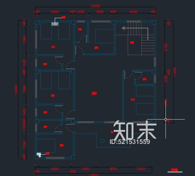 高文安-小别墅室内布局施工图下载【ID:521531559】