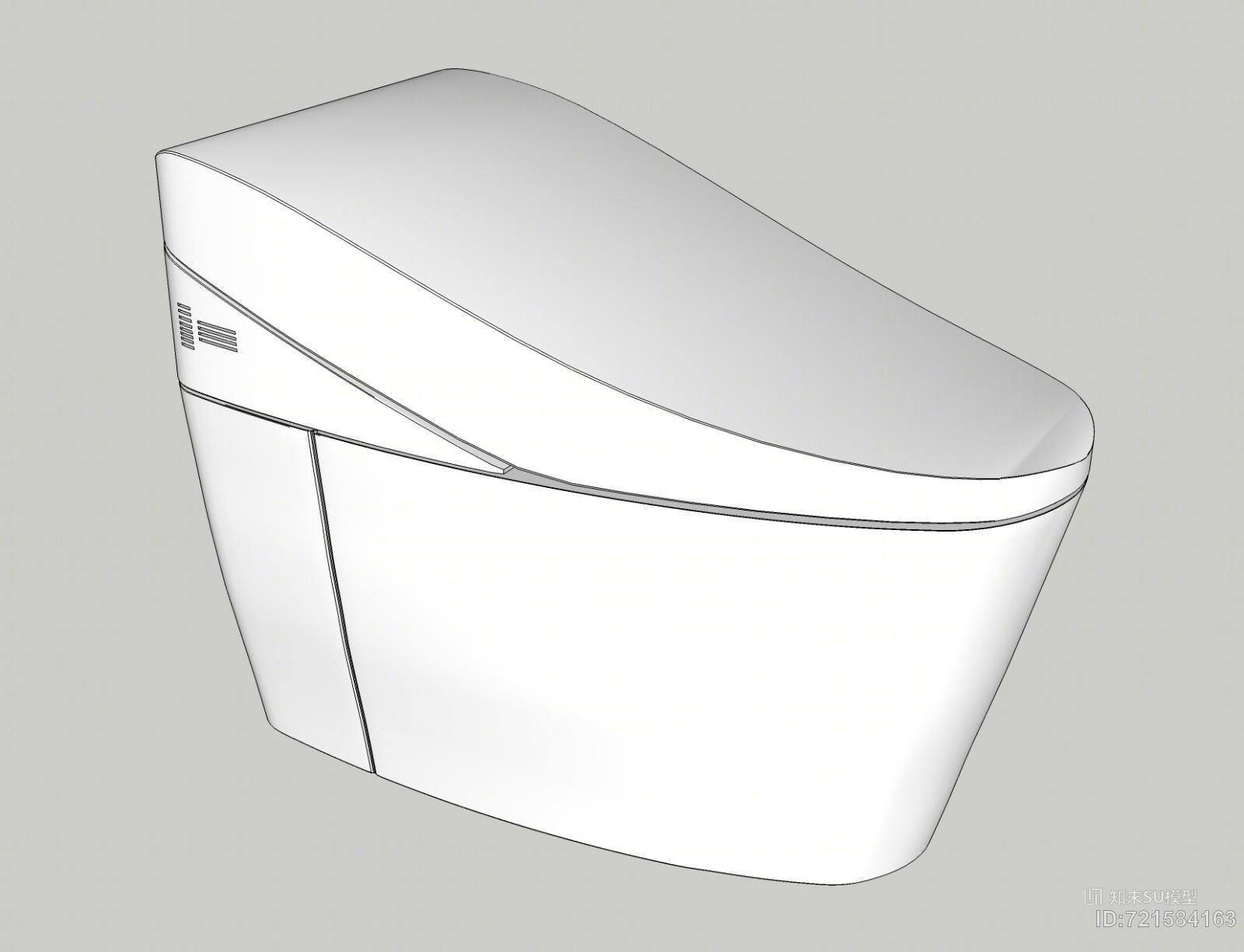 卫生间智能坐便器SU模型下载【ID:721584163】
