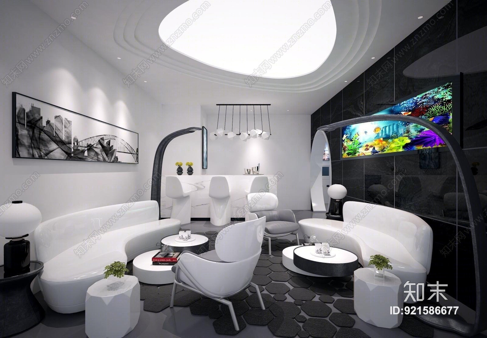 后现代休闲娱乐区3D模型下载【ID:921586677】