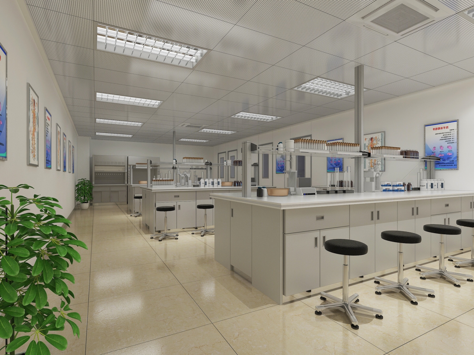现代学校实验室3D模型下载【ID:921657687】