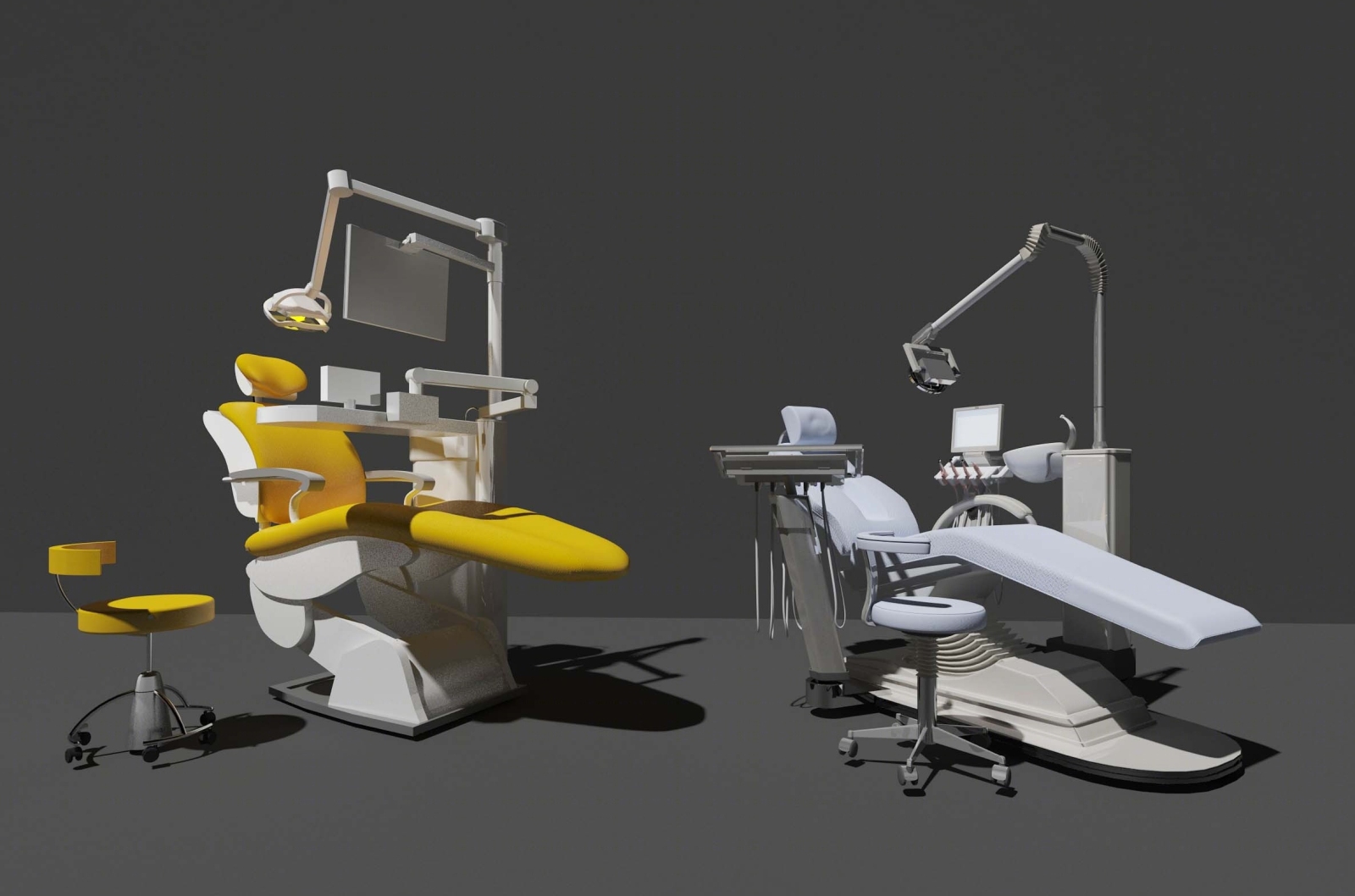 现代医院牙科诊疗椅3D模型下载【ID:921740687】