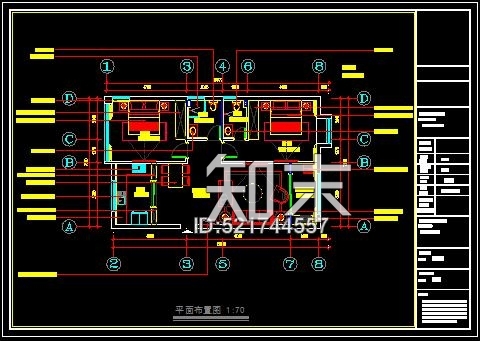 套房施工图立面图cad施工图下载【ID:521744557】